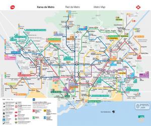 пазл Карта метро Барселоны